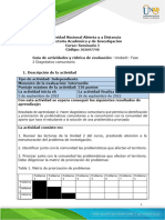 Guía de Actividades y Rúbrica de Evaluación - Unidad 1 - Fase 2 - Diagnóstico Comunitario