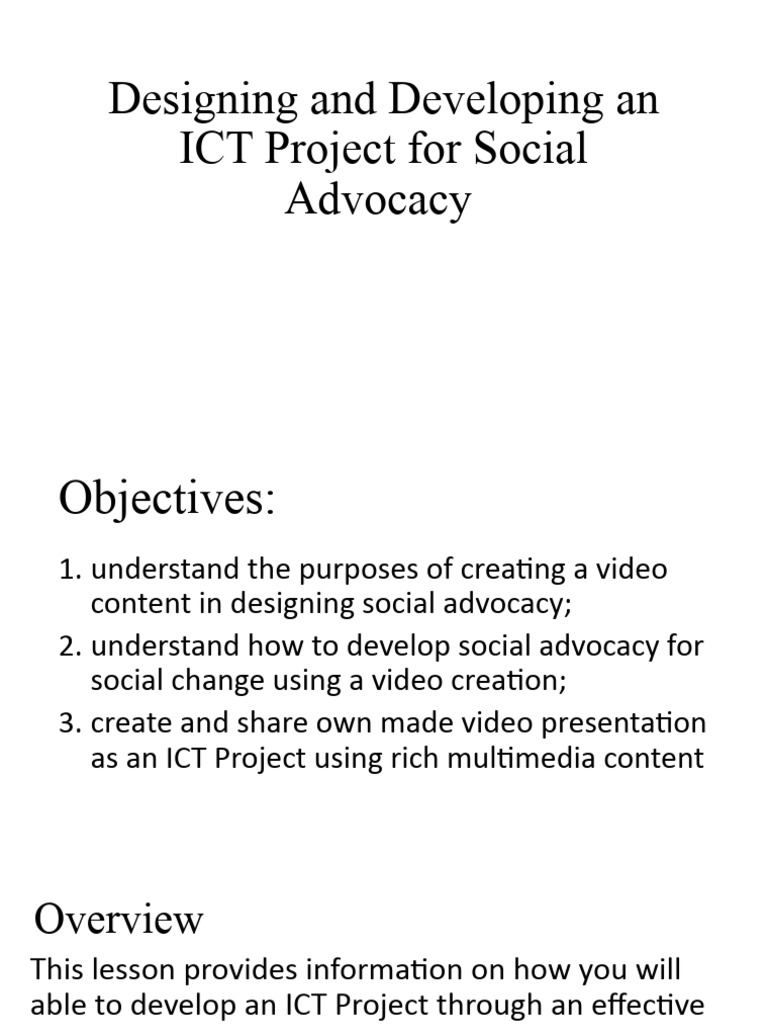 Designing and Developing An ICT Project For Social | PDF | Copyright ...