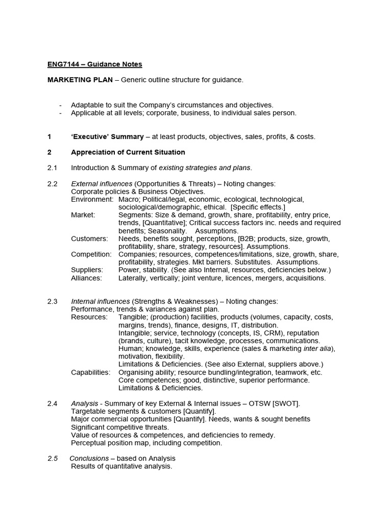 Marketing Template | PDF | Marketing | Sales