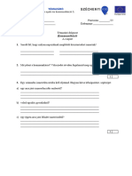 13 - Összefoglalás (Kommunikáció) - Próbadolgozat A Csoport