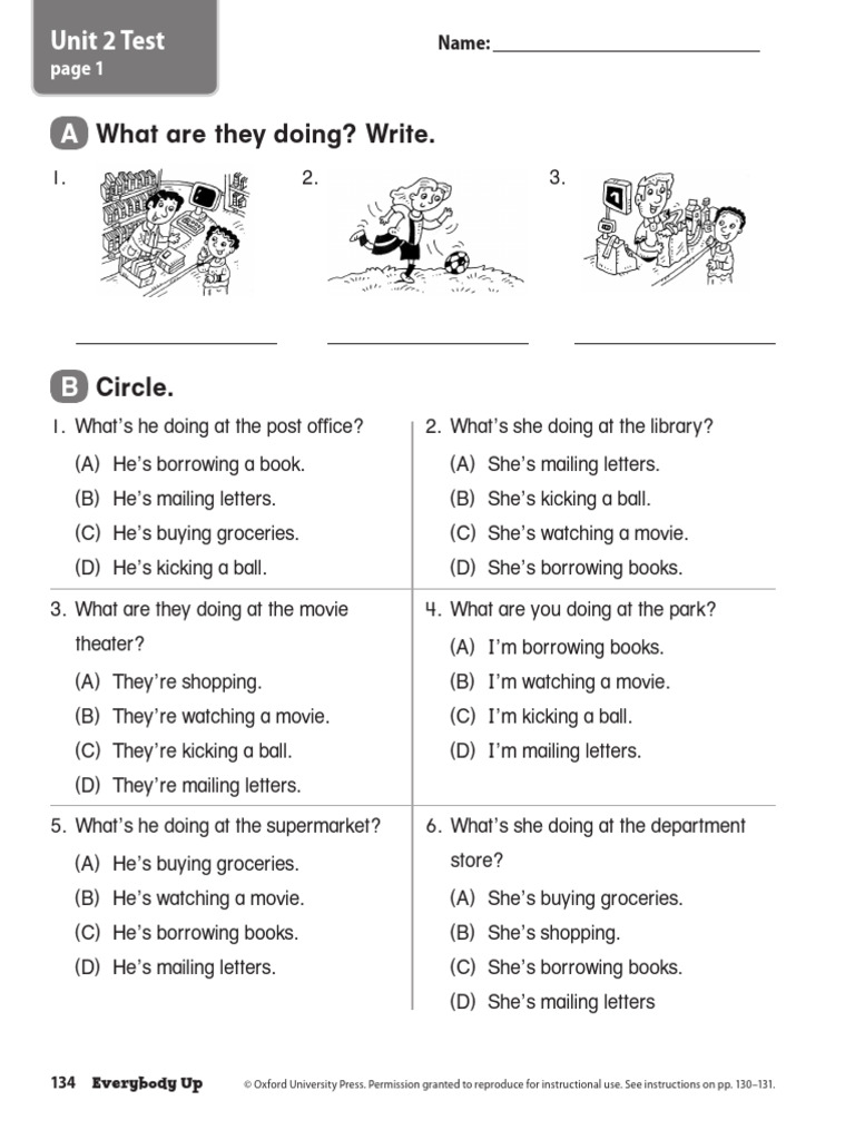Eu3 Test U2 Pdf Grocery Store Food And Drink