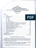 Karnataka Industrial Establishments (National and Festival Holidays)