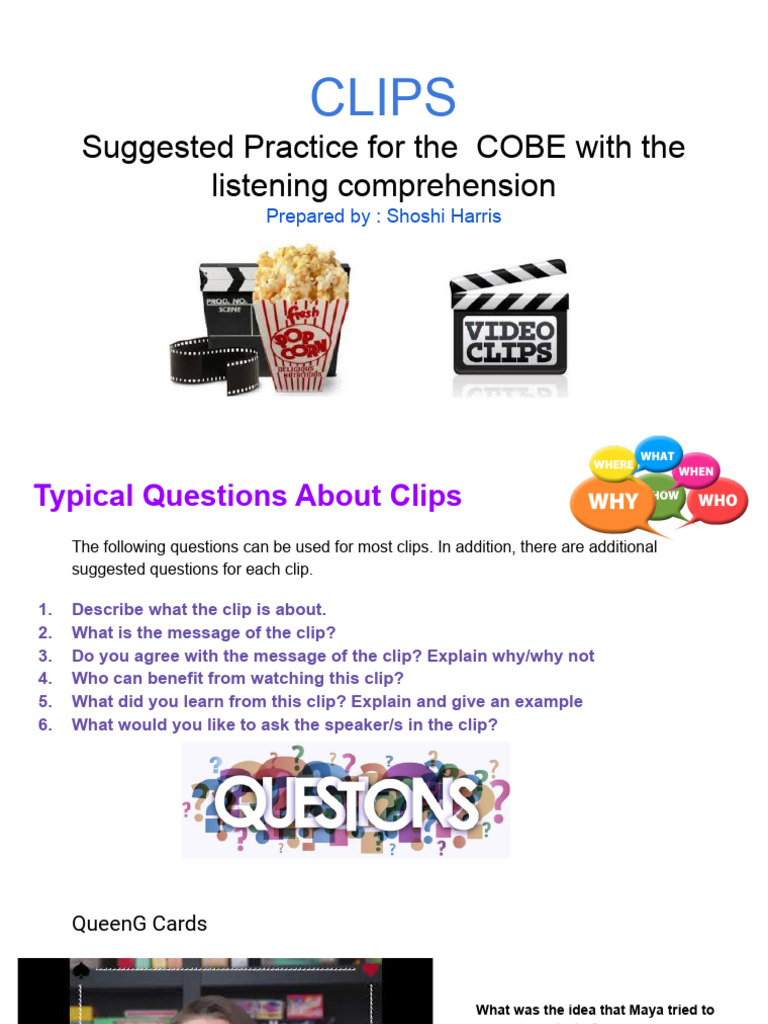 Practice Clips with listening PDF