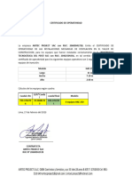 Certificado de Operatividad Utp