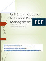 2.1 - Intro To HRM - New Syllabus