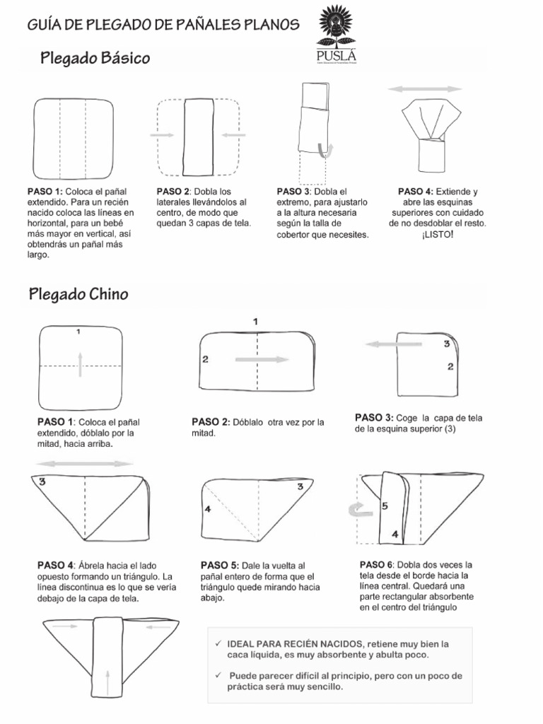 Plegado Pañal de Tela | PDF