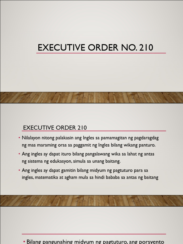 Executive Order 210 PDF