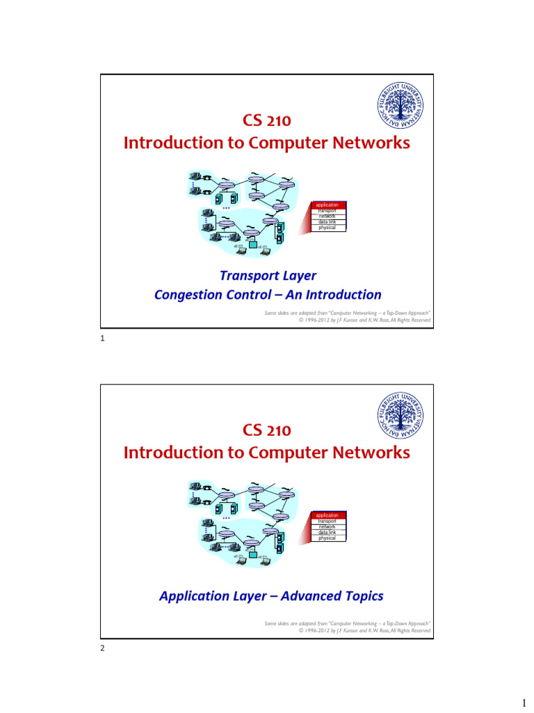 22 - Trans - Congestion | PDF | Transmission Control Protocol | Network ...