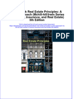 Etextbook Real Estate Principles A Value Approach Mchill Hill Irwin Series in Finance Insurance and Real Estate 5th Edition