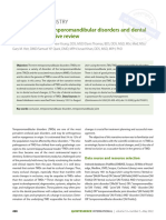 The Relation of Temporomandibular Disorders and Dental Occlusion A Narrative Review