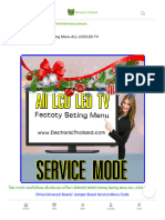 SERVICE MODE Fectoty Setting Menu ALL LCD - LED TV - Electronic Thailand - Inspired