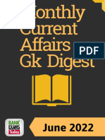 Monthly Current Affairs GK Digest June 2022