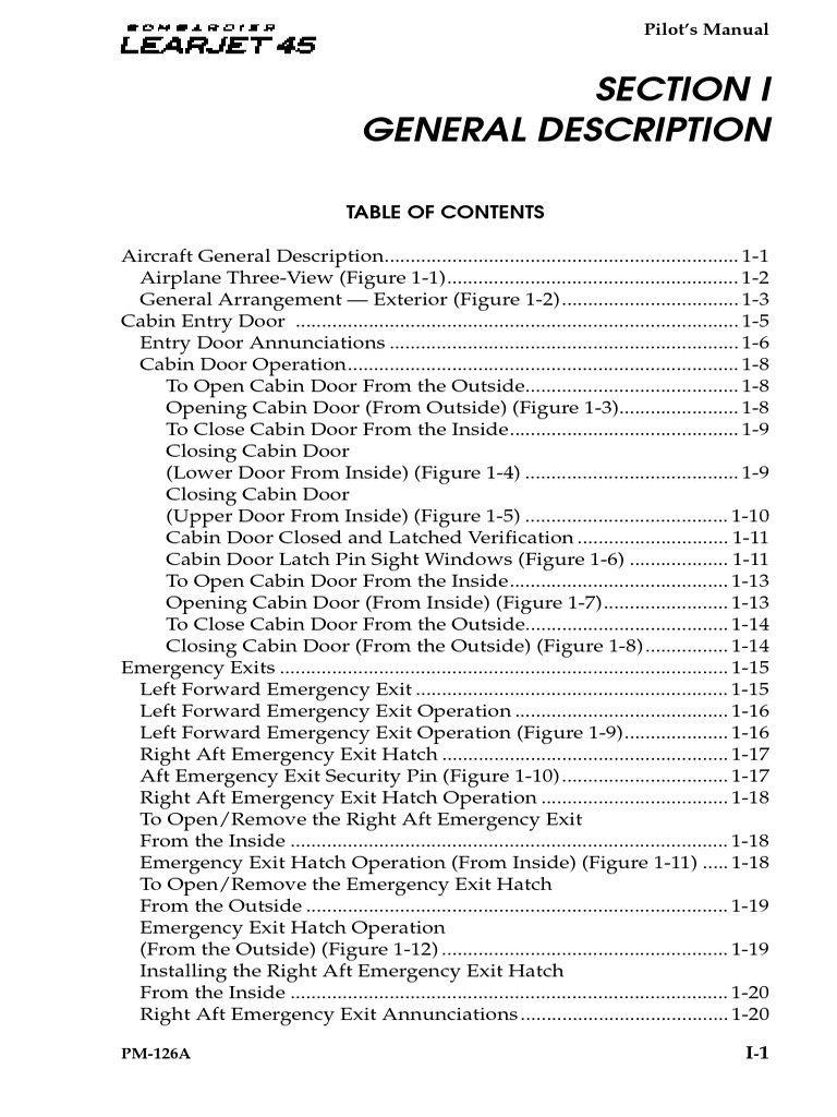 ファイル・バインダー・ケース Learjet45 Pilot's manual Learjet45 Pilot's manual