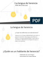 Tema 2.0 - La Lengua de Herencia