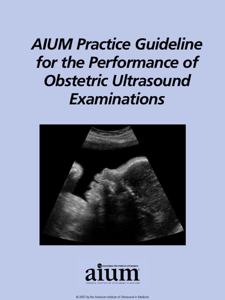 Obstetric USG Guideline Medical Ultrasound Fetus