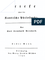 Carl Leonhard Reinhold - Briefe Über Die Kantische Philosophie I-De Gruyter (1790)