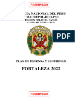 Plan de Defensa y Seguridad Fortaleza 2022