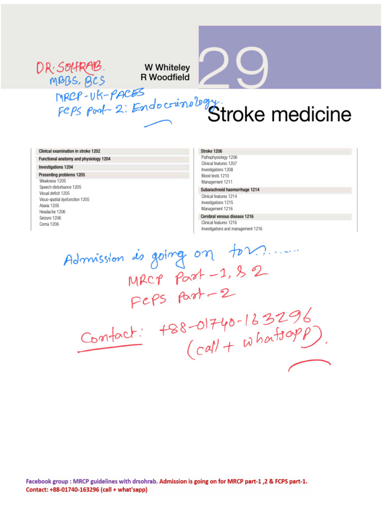 Stroke Medicine Pdf Clinical Medicine Medical Specialties