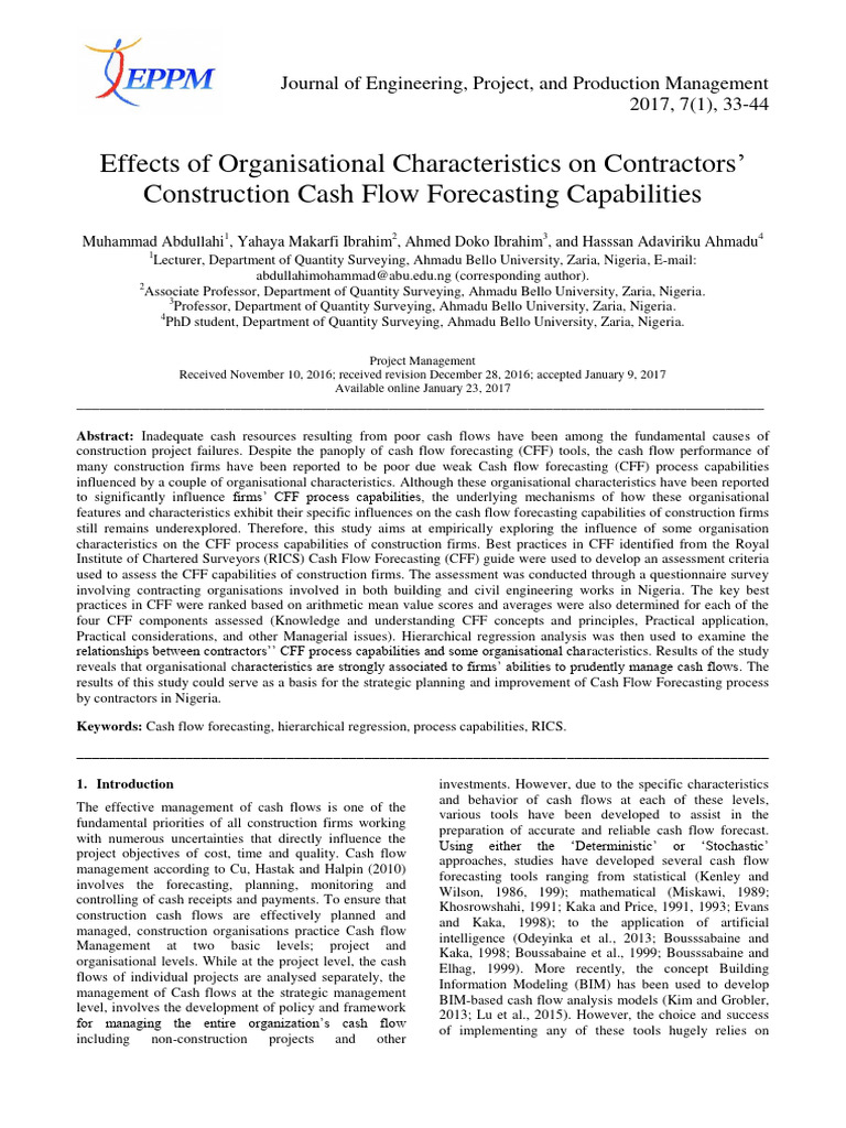 Organisational Impact on Cash Flow Forecasting | PDF | Business | Art