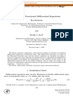 Analysis of Fractional Differential Equations: Kai Diethelm