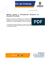 Boletín de Prensa Concejo Distrital #062