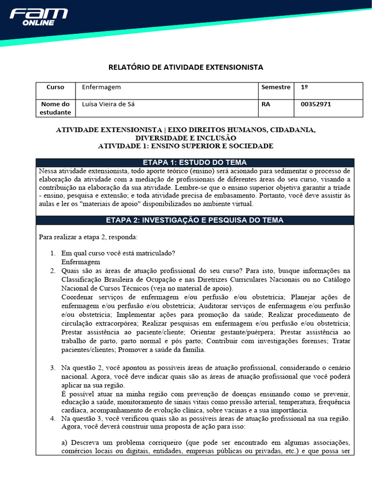 TEMPLATE - Atividade Extensionista - Ensino Superior e Sociedade-2 ...
