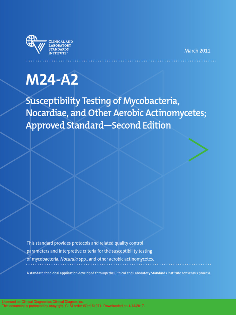M24A2E | PDF | Mycobacterium | Tuberculosis