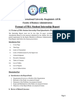 Format of Internship Report Format