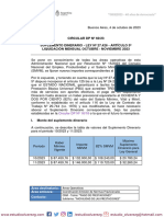 Circular Dp-060-2023 Suplemento Dinerario - Ley #27.426 - Artículo 5º. Octubre-Noviembre 2023