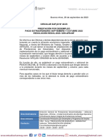 Circular Dafyd 46-2023 Prestación Por Desempleo. Pago Extraordinario 09 y 10-2023