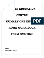 P 1 English Work Book Term 1 2020
