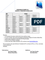 Cronograma de Examen 2018