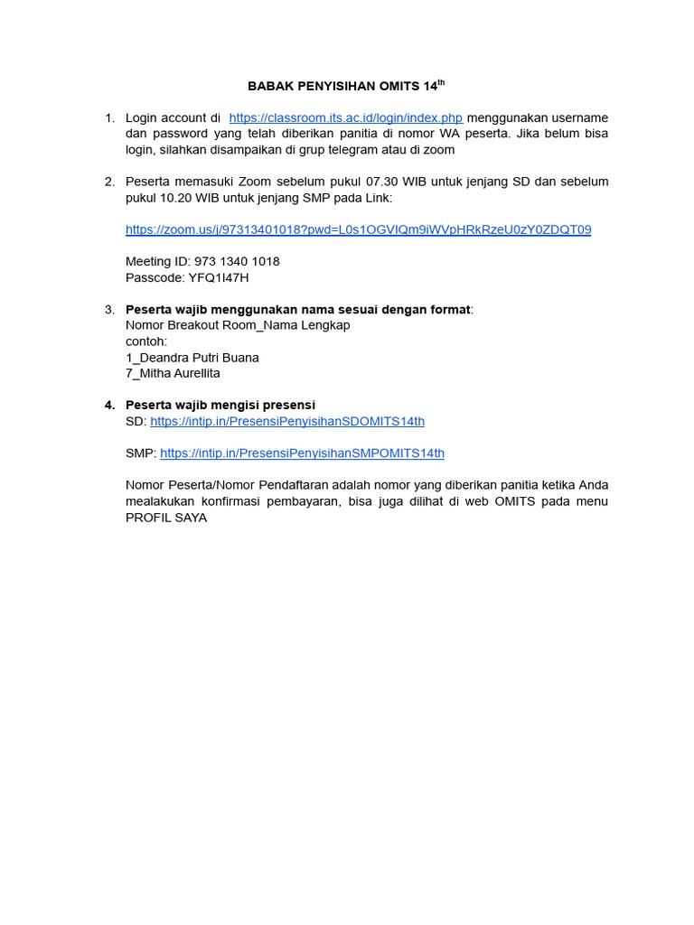 OMITS 14th Qualification Guidelines | PDF