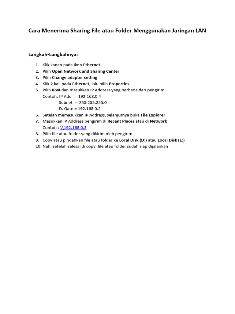 Cara Sharing File di Windows 11 Lewat LAN | PDF | Komputer