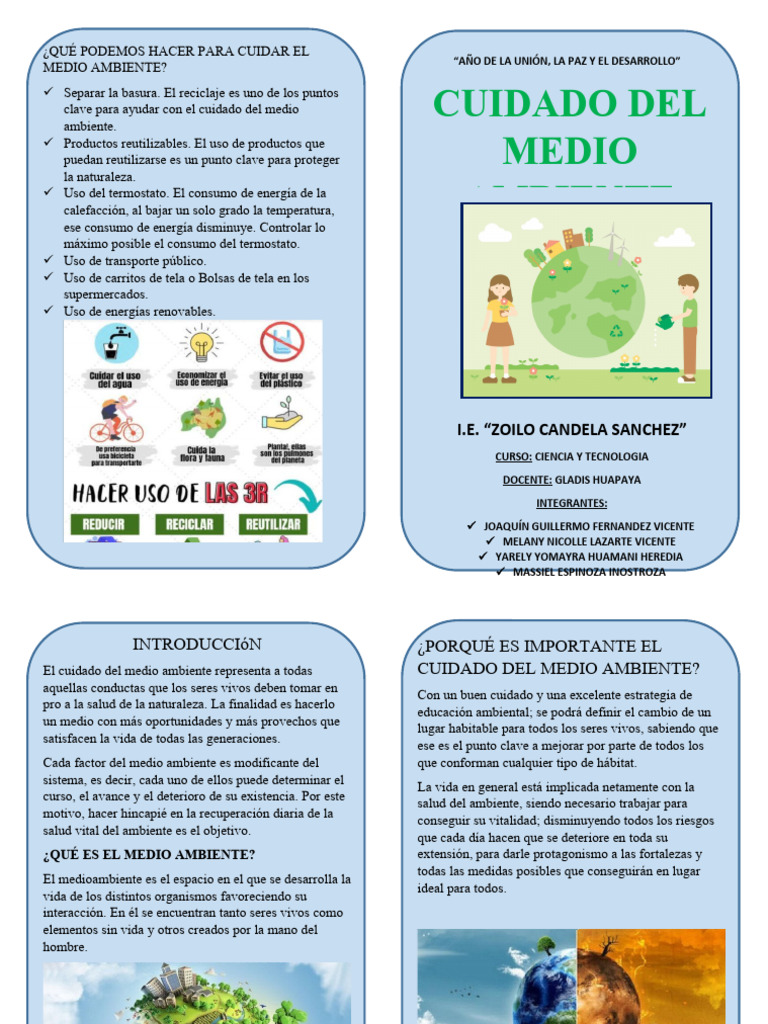 Cuidado Del Medio Ambiente | PDF | Entorno natural | Ciencias de la Tierra
