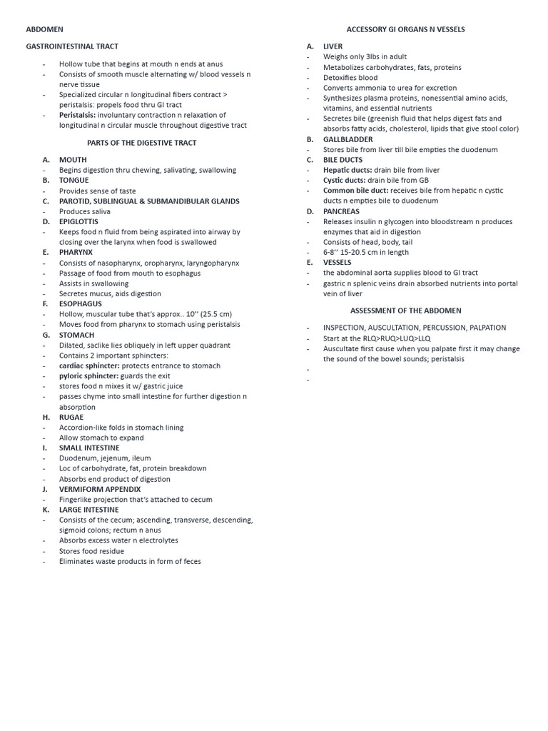 ABDOMEN | PDF | Gastrointestinal Tract | Stomach