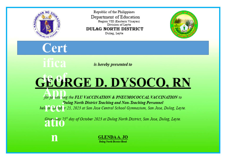Certificate of Appreciation for Nurses | PDF