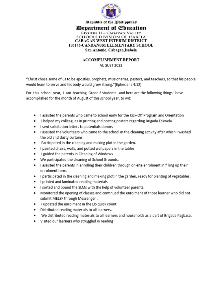 Report Teacher PDF Teachers Apostle