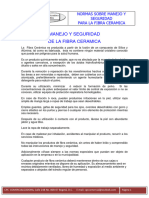 MANEJO Y SEGURIDAD Fibra Cerámica en PDF