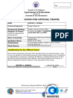 Justification Offical-Travel