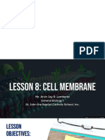 Lesson 8 - Cell Membrane