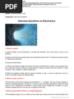 Interview Questions On Electronics