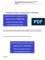 Linear To Square Root Percentage Convert