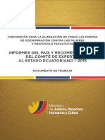 Informe Del País y Recomendaciones Del Comité de Expertas Al Estado Ecuatoriano 2015