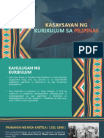 Kasaysayan NG Kurikulum Sa Pilipinas