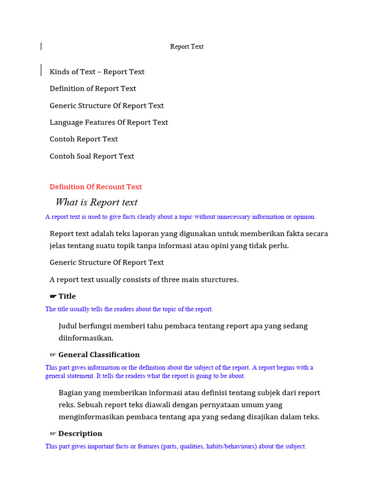 Materi Report Text Kelas 11