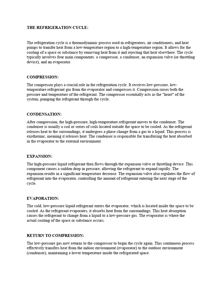 THE-REFRIGERATION-CYCLE | PDF
