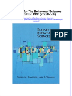Statistics For The Behavioral Sciences 10th Edition PDF Etextbook
