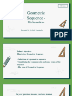 Geometric Sequence G10