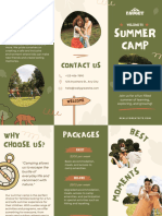 Green and Brown Modern Summer Camp Trifold Brochure